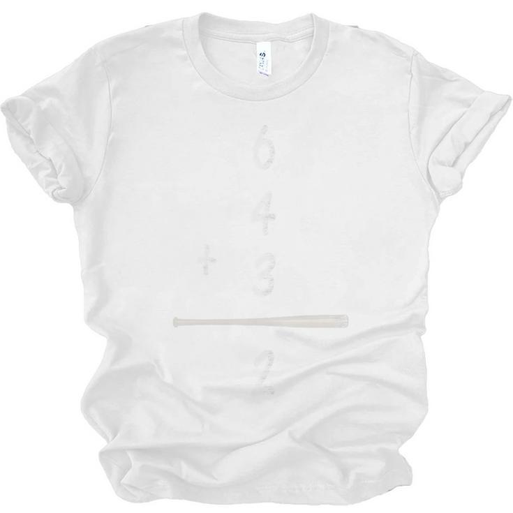 Baseball Math 6 4 3 2 Double Play Cute Softball Game Premium Tri-Blend Unisex Jersey T-Shirt