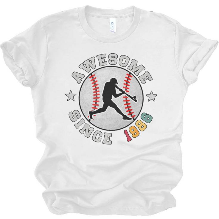 Birthday Baseball Lover 40 Years Old Awesome Since 1986 Premium Tri-Blend Unisex Jersey T-Shirt