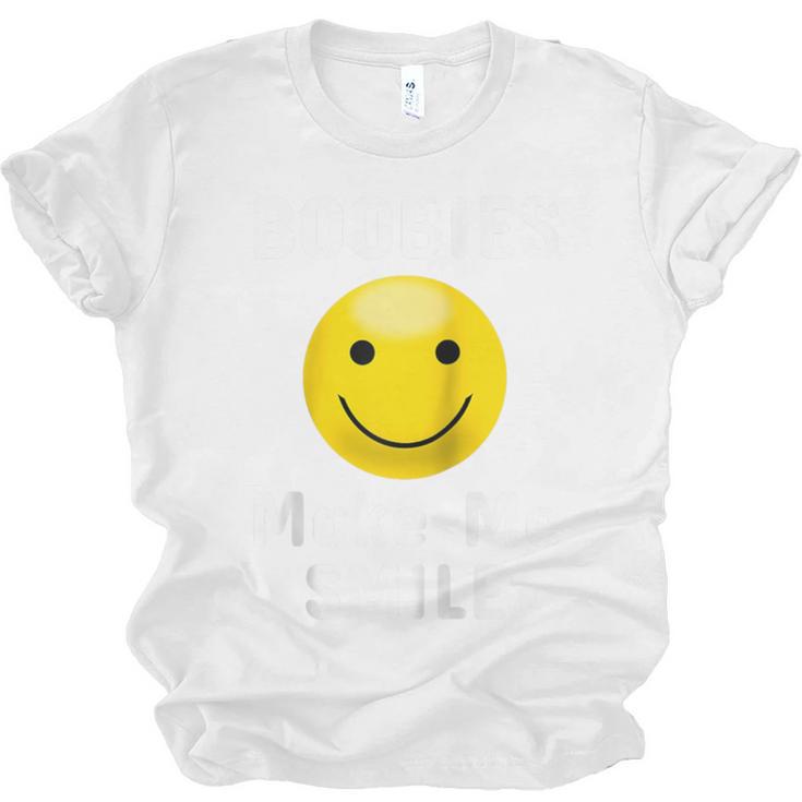 Boobies Make Me Smile Mardi Gras Raglan Baseball Tee Unisex Jersey T-Shirt