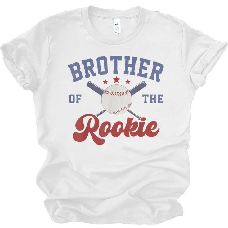 Brother Of Rookie 1st Birthday Baseball Boy Family Matching Unisex Jersey T-Shirt