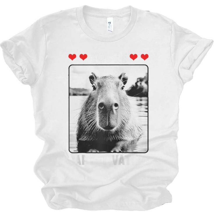 Capybara Love Valentines Day Cute Animal Hearts Raglan Baseball Tee Unisex Jersey T-Shirt