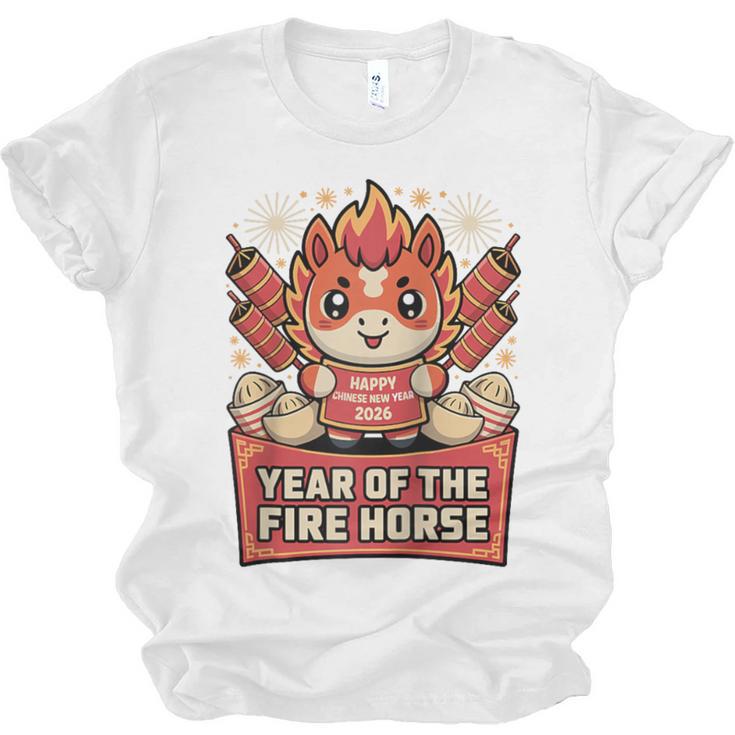 Chinese New Year 2026 Fire Horse Celebration Raglan Baseball Tee Unisex Jersey T-Shirt