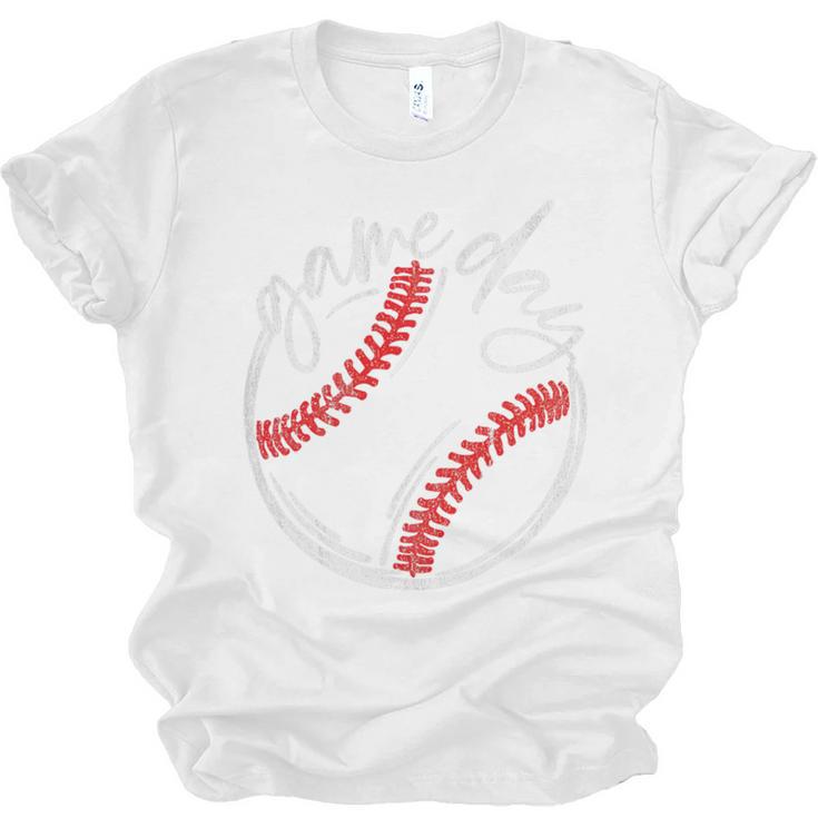Game Day Baseball Baseball Lovers Softball Life Mom Premium Tri-Blend Unisex Jersey T-Shirt