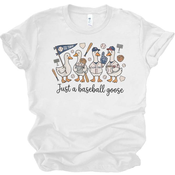 Game Day Just A Baseball Goose Cute Duck Team Sports Unisex Jersey T-Shirt