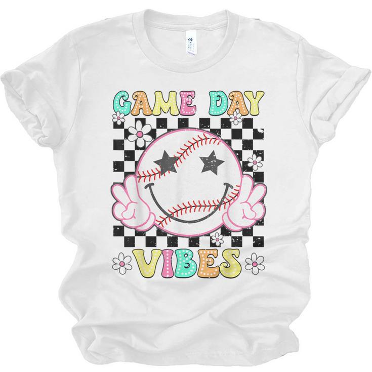 Game Day Vibes Softball Baseball Groovy Game Day Girls Women Unisex Jersey T-Shirt