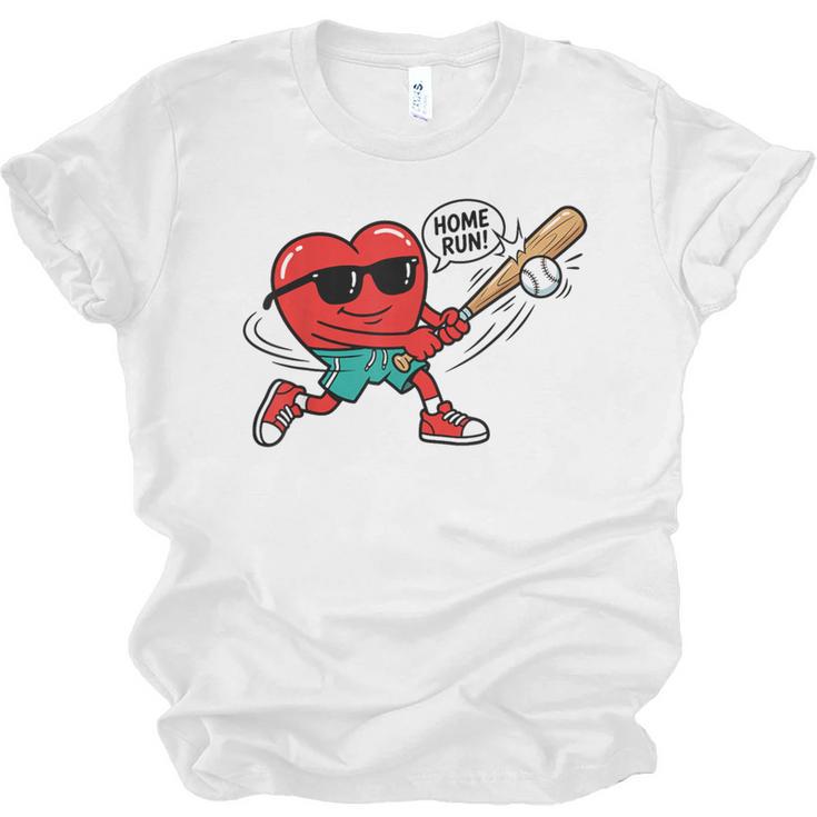 Heart Valentines Day Baseball Men Boys Kids Teens Unisex Jersey T-Shirt