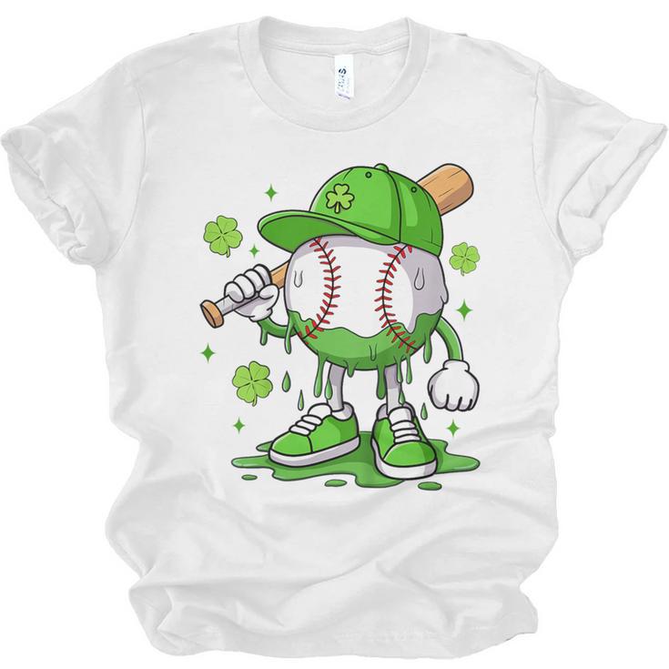 Kids Boys Happy St Patricks Day Kids Baseball Ice Cream Drip Unisex Jersey T-Shirt