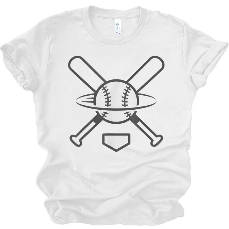 Minimalist Baseball Clean Sports Graphic Tee For Fan Players Unisex Jersey T-Shirt