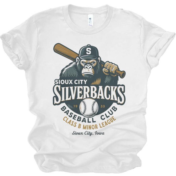 Sioux City Silverbacks Retro Minor League Baseball Unisex Jersey T-Shirt