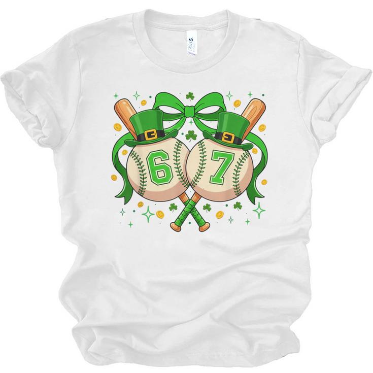 Six Seven 67 Meme Baseball Coquette Bow St Patrick's Day Unisex Jersey T-Shirt