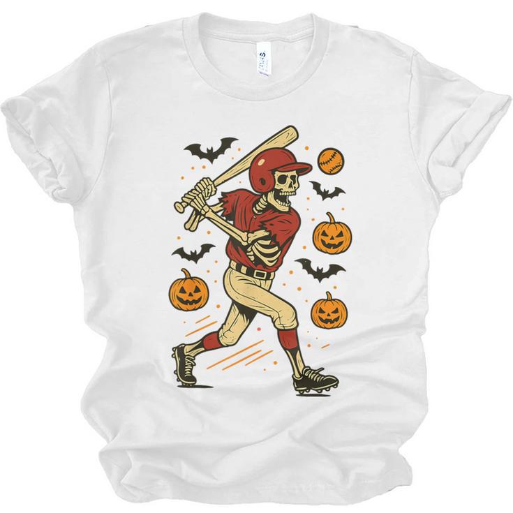 Skeleton Halloween Baseball Boys Men Kids Toddler Unisex Jersey T-Shirt