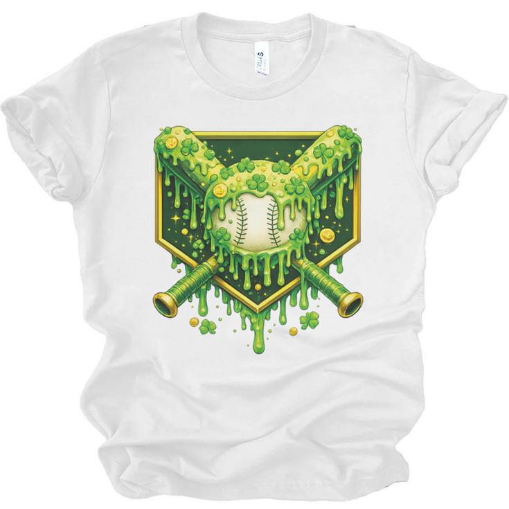 St Patrick's Day Baseball Boys Ice Cream Drip Youth Kids Premium Tri-Blend Unisex Jersey T-Shirt