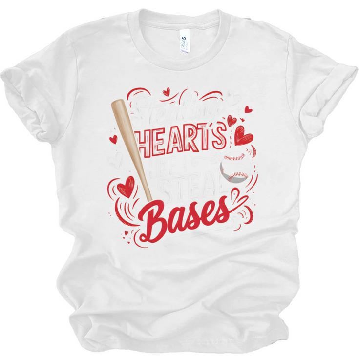 Stealing Hearts Like I Steal Bases Softball Baseball Batter Unisex Jersey T-Shirt