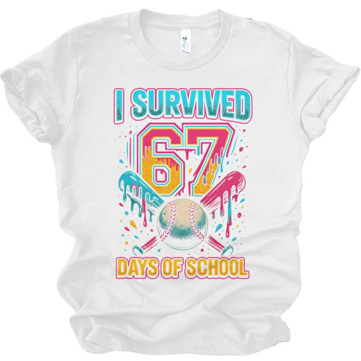 I Survived 67 Days Of School Baseball Drip Six Seven Meme Unisex Jersey T-Shirt
