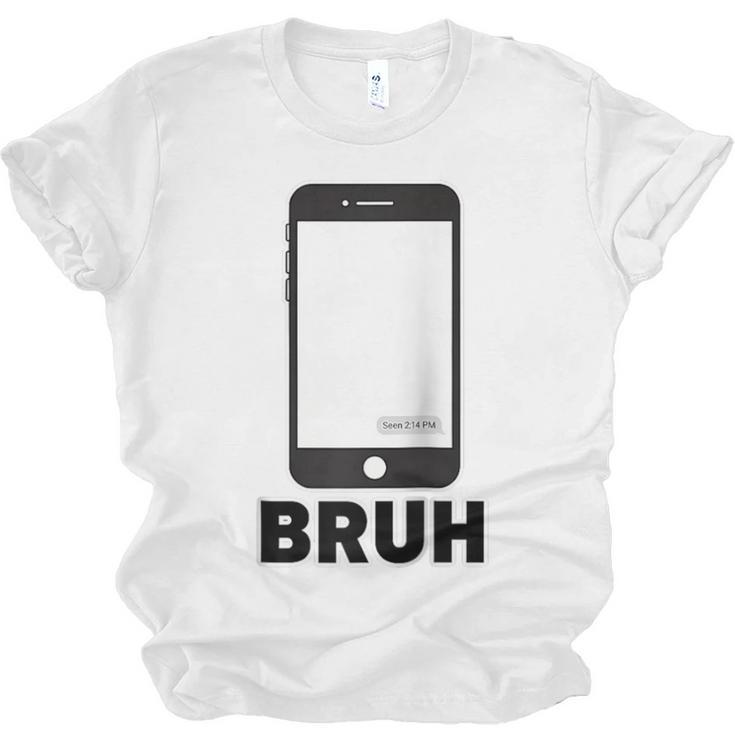 Texted First Bruh Seen Message Valentine's Day Humor Raglan Baseball Tee Unisex Jersey T-Shirt
