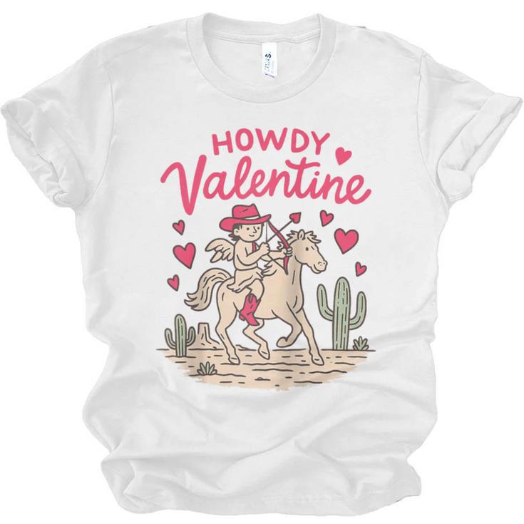 Valentine’s Day Western Life Cowboys Cupid Howdy Valentine Raglan Baseball Tee Unisex Jersey T-Shirt