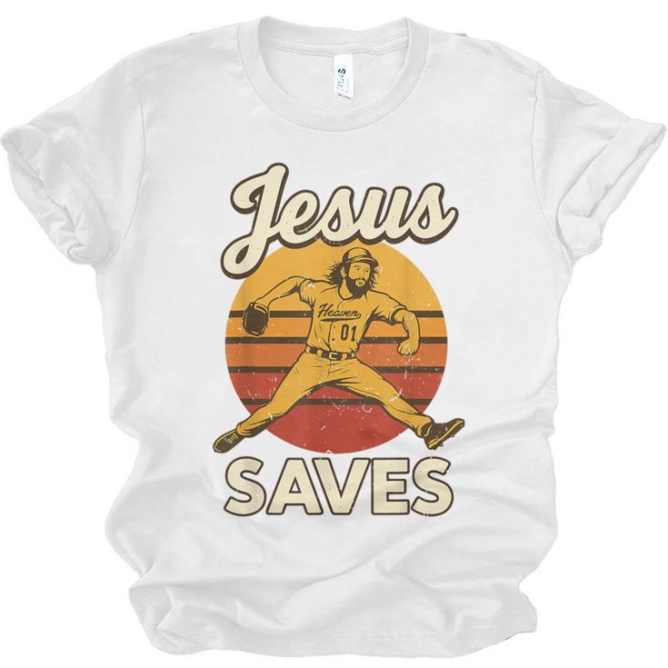 Youth Boy Baseball Jesus Saves Christian Baseball Religious Unisex Jersey T-Shirt