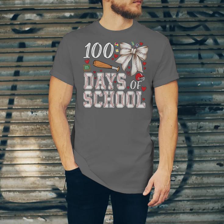 100 Days Of School Baseball 100th Day Of School Coquette Bow Unisex Jersey T-Shirt 100 Days Of School Baseball 100th Day Of School Coquette Bow Unisex Jersey T-Shirt