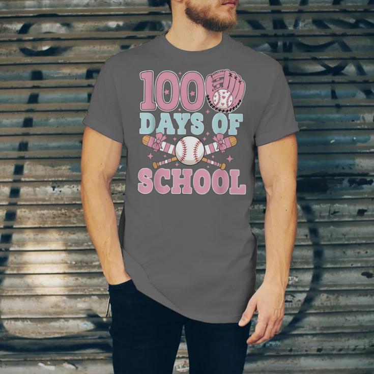 100 Days Of School Baseball 100th Day Of School Girls Unisex Jersey T-Shirt