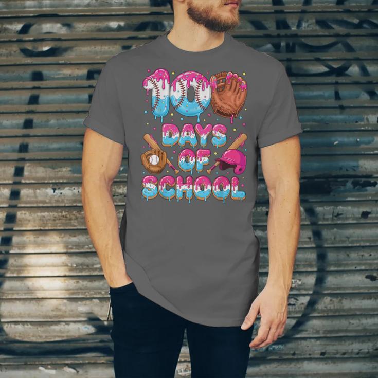 100 Days Of School Baseball Donut Dripping Teacher Boys Kids Unisex Jersey T-Shirt