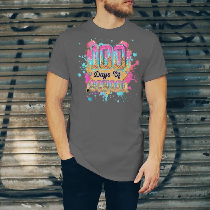100 Days Of School Baseball Drip Boys Kids 100th Day Unisex Jersey T-Shirt