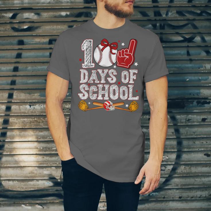 100 Days Of School Cute Bow Baseball Boy Girl Teacher Unisex Jersey T-Shirt