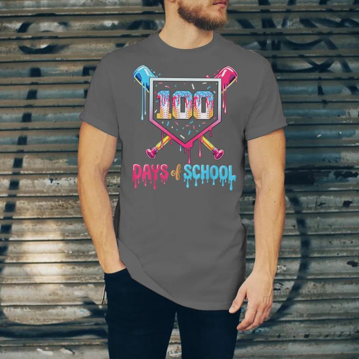 100 Days Of School Ice Cream Drip Baseball 100 Days Smarter Unisex Jersey T-Shirt
