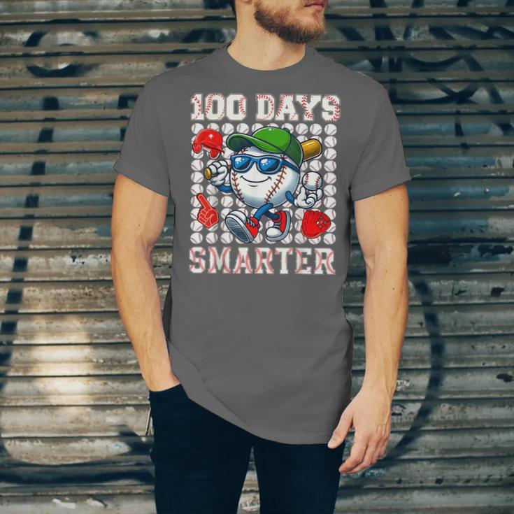 100 Days Smarter Baseball 100 Days Of School Boy Girl Kid Unisex Jersey T-Shirt