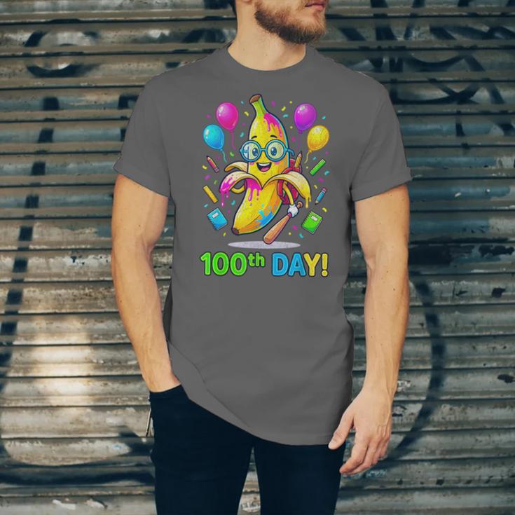 100th Day Of School Banana Baseball Drip For Kids Youth Girl Unisex Jersey T-Shirt
