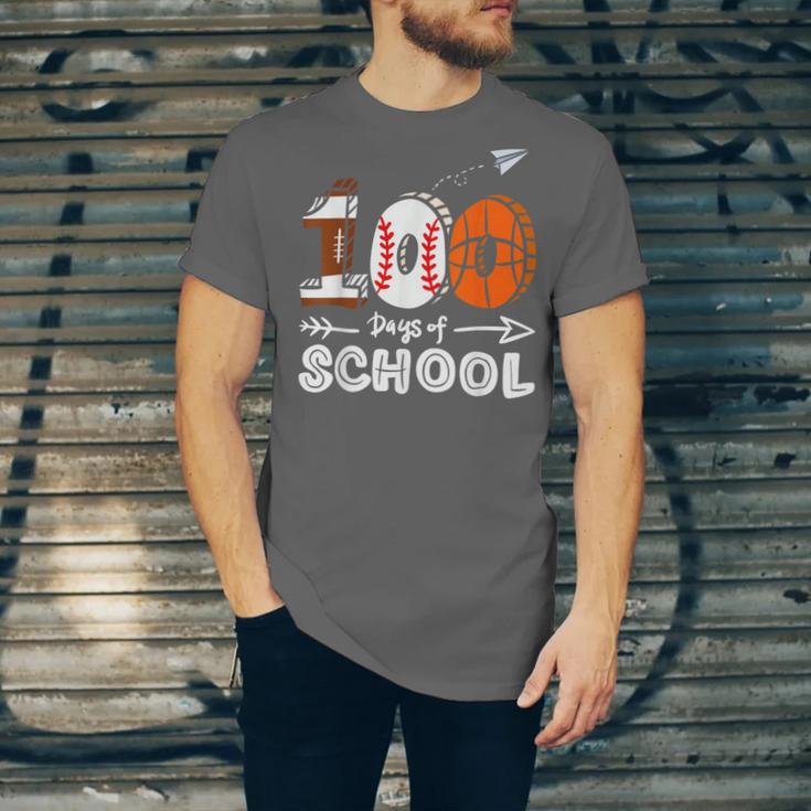 100th Day Of School Basketball Baseball Football Kids Boys Unisex Jersey T-Shirt 100th Day Of School Basketball Baseball Football Kids Boys Unisex Jersey T-Shirt