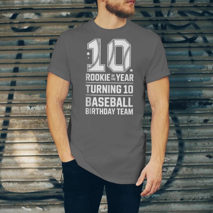 10th Birthday Rookie Of The Year Baseball Double Digit Humor Unisex Jersey T-Shirt