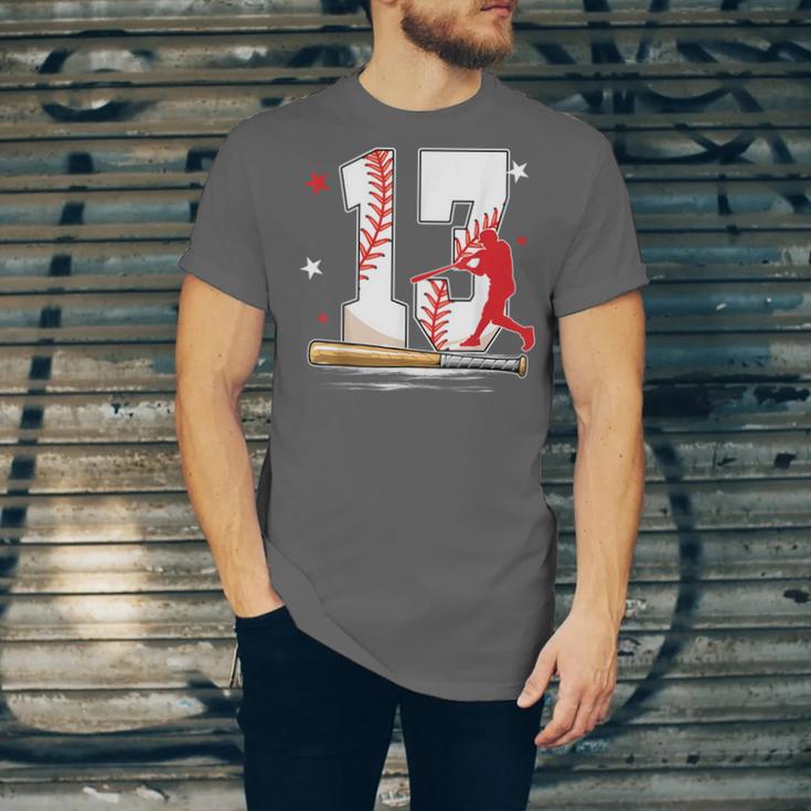 13 Years Old Baseball Birthday Boy 13th Bday Party Unisex Jersey T-Shirt