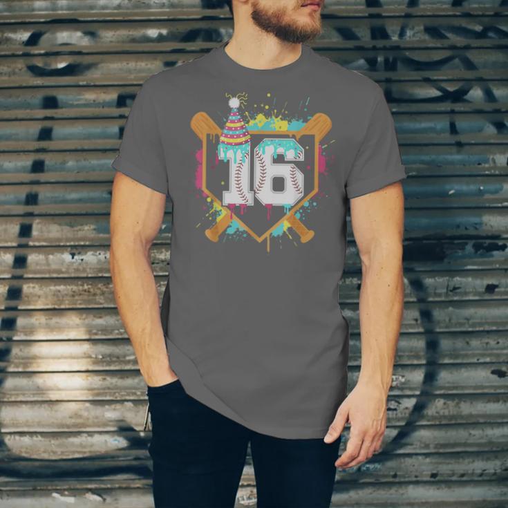 16th Birthday Baseball Drip Number 16 Year Old Birthday Boy Unisex Jersey T-Shirt 16th Birthday Baseball Drip Number 16 Year Old Birthday Boy Unisex Jersey T-Shirt
