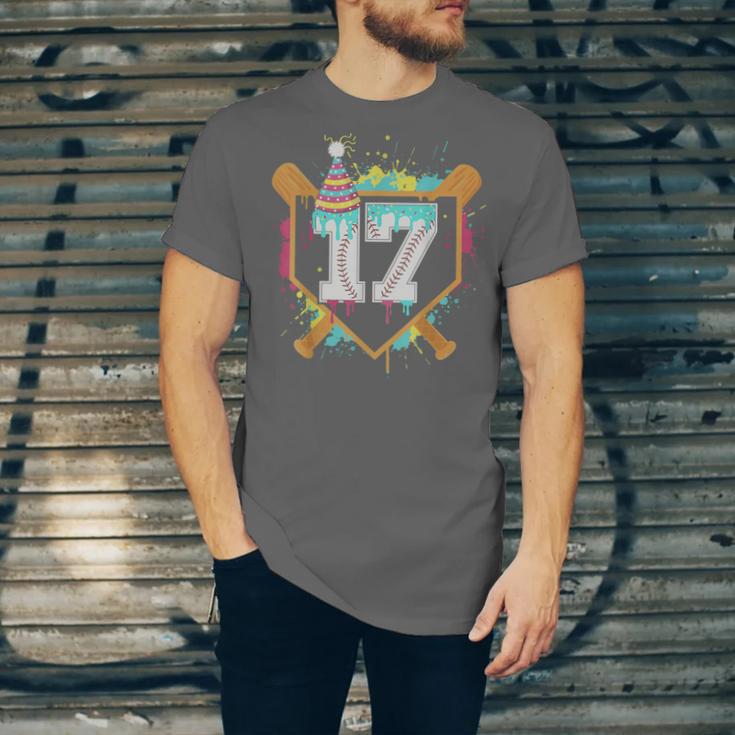 17th Birthday Baseball Drip Number 17 Year Old Birthday Boy Unisex Jersey T-Shirt