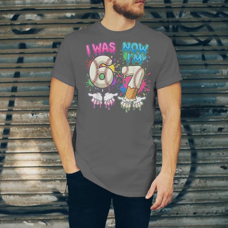I Was 6 Now I'm 7 Baseball Drip 67 Birthday Boy 7th Birthday Unisex Jersey T-Shirt I Was 6 Now I'm 7 Baseball Drip 67 Birthday Boy 7th Birthday Unisex Jersey T-Shirt