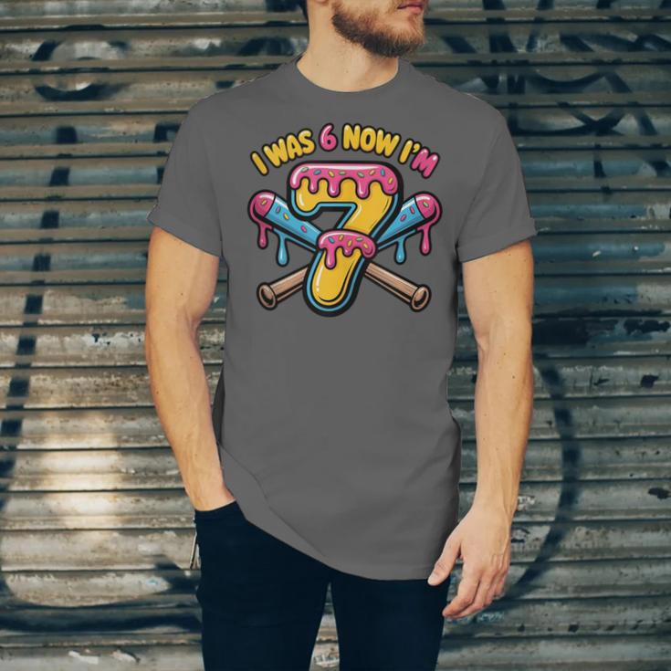 I Was 6 Now I'm 7 Dripping Ice Cream Baseball 67 Drip Unisex Jersey T-Shirt I Was 6 Now I'm 7 Dripping Ice Cream Baseball 67 Drip Unisex Jersey T-Shirt