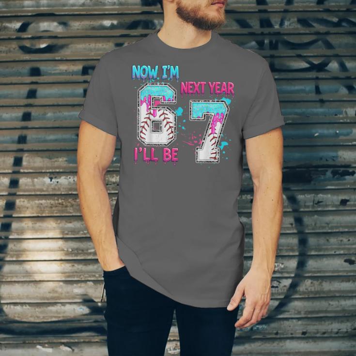 Now Im 6 Next Year I'Ll Be 7 Baseball Ice Cream Drip 67 Meme Unisex Jersey T-Shirt Now Im 6 Next Year I'Ll Be 7 Baseball Ice Cream Drip 67 Meme Unisex Jersey T-Shirt