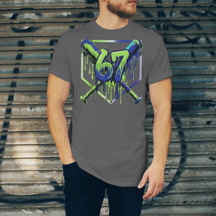 67 Baseball Drip Effect Urban Tee Style 6-7 Meme Graphic Unisex Jersey T-Shirt 67 Baseball Drip Effect Urban Tee Style 6-7 Meme Graphic Unisex Jersey T-Shirt
