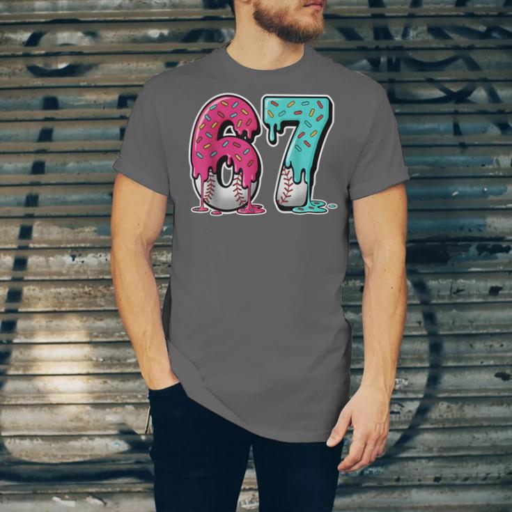 67 Ice Cream Drip Baseball Gen Alpha Slang Six Seven Meme Unisex Jersey T-Shirt