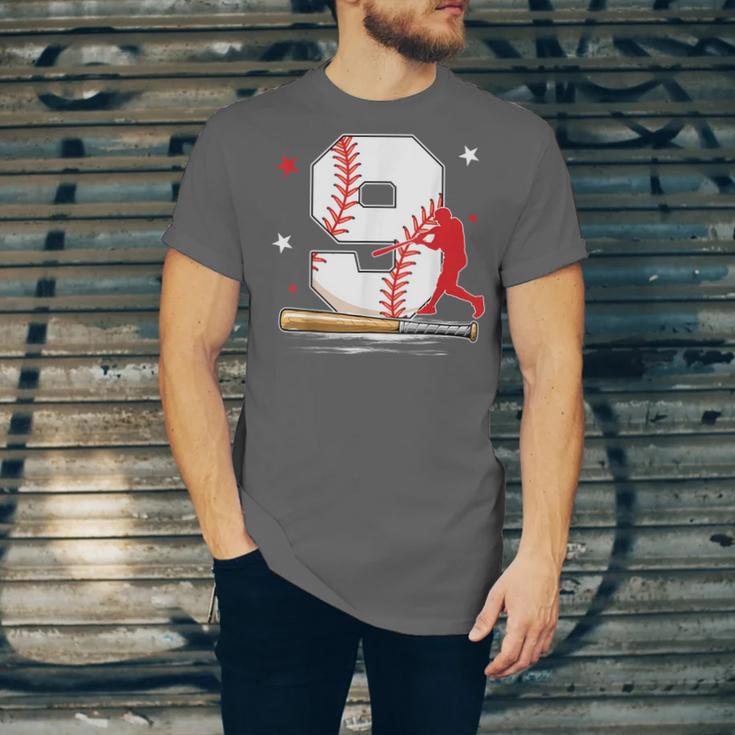 9 Years Old Baseball Birthday Boy 9th Bday Party Unisex Jersey T-Shirt