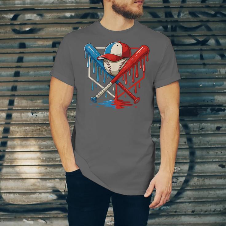 American Baseball Drip Graffiti Ball And Bat Unisex Jersey T-Shirt American Baseball Drip Graffiti Ball And Bat Unisex Jersey T-Shirt