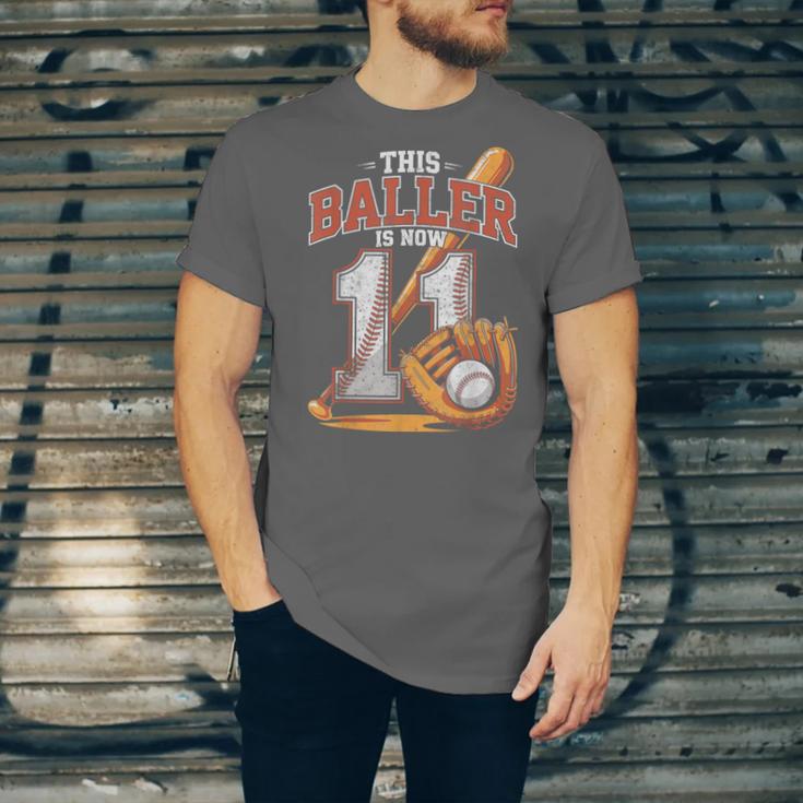 This Baller Is Now 11 Year Baseball Player 11th Birthday Boy Unisex Jersey T-Shirt This Baller Is Now 11 Year Baseball Player 11th Birthday Boy Unisex Jersey T-Shirt