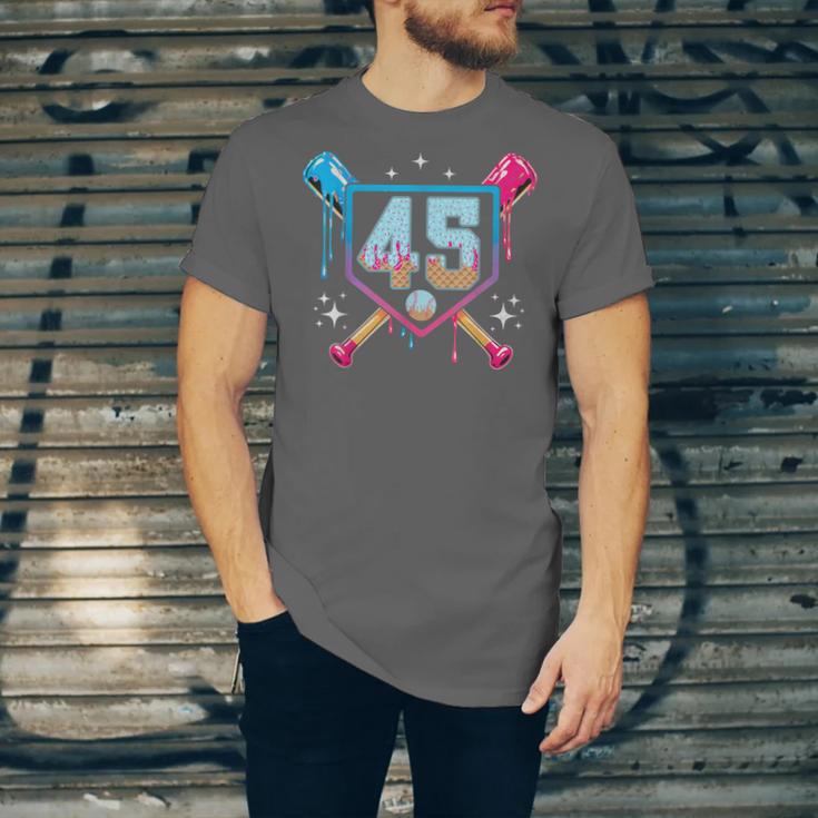 Baseball 45 Year Old Ice Cream Drip 45th Birthday Number 45 Unisex Jersey T-Shirt Baseball 45 Year Old Ice Cream Drip 45th Birthday Number 45 Unisex Jersey T-Shirt