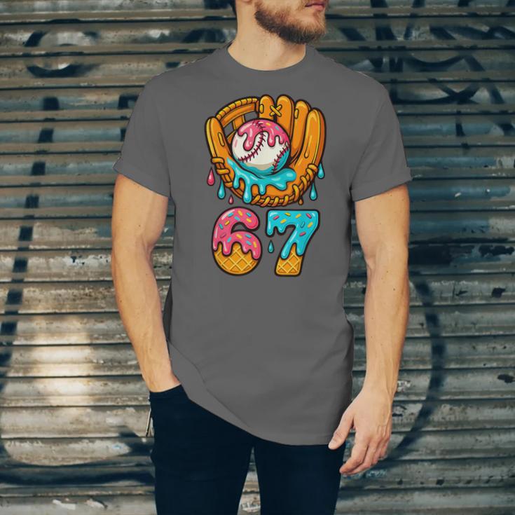 Baseball 67 Ice Cream Drip 67 Six Seven Meme 67th Birthday Unisex Jersey T-Shirt