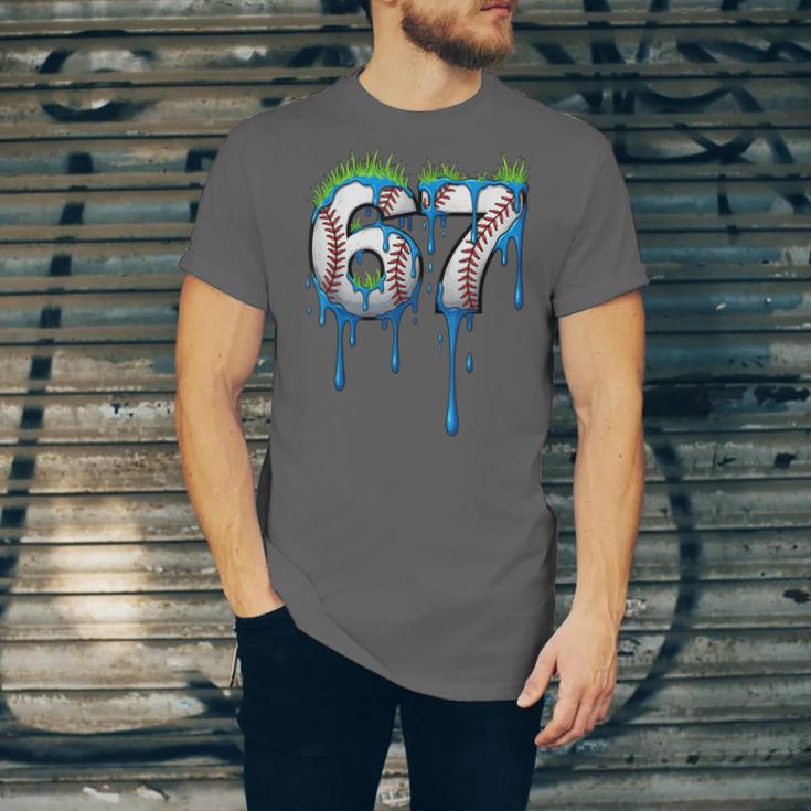 Baseball 67 Six Seven Gen Alpha Meme Blue Drip Boys Unisex Jersey T-Shirt