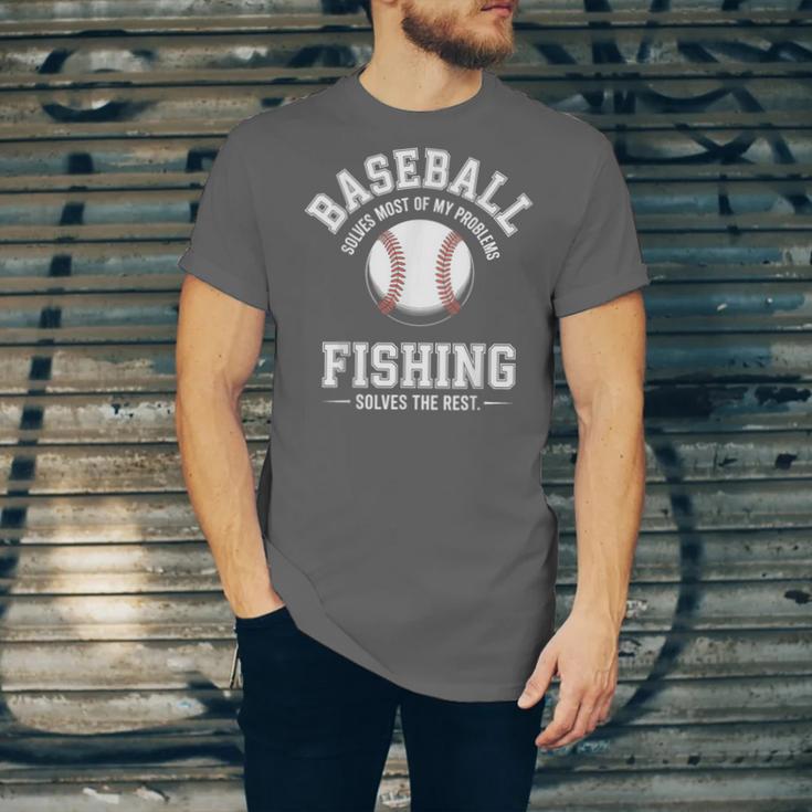 Baseball & Fishing Unisex Jersey T-Shirt