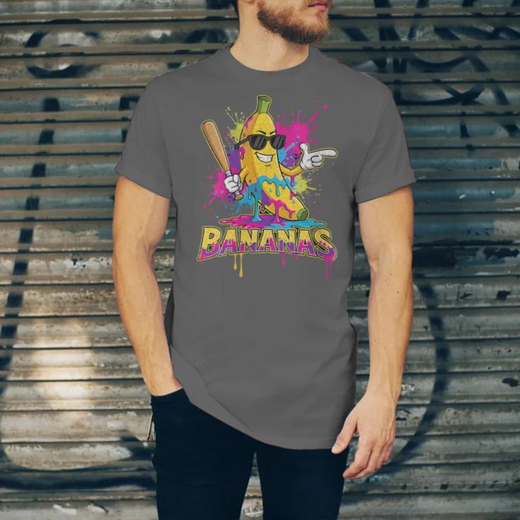 Baseball Banana Splatter Sports Kids Teens Unisex Jersey T-Shirt