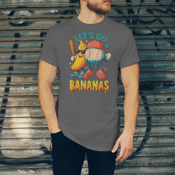 Baseball Banana Sports Drip Art For Kids Unisex Jersey T-Shirt