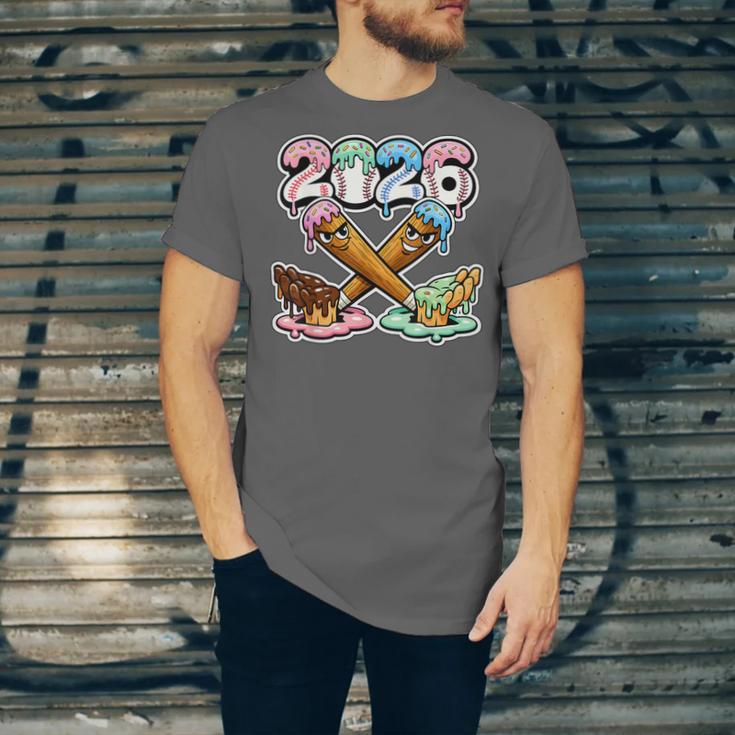 Baseball Bat 2026 Hands Drip Boys Ice Cream Dripping Youth Unisex Jersey T-Shirt Baseball Bat 2026 Hands Drip Boys Ice Cream Dripping Youth Unisex Jersey T-Shirt