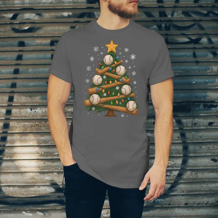 Baseball Bat Christmas Tree Lights Holiday Xmas Unisex Jersey T-Shirt Baseball Bat Christmas Tree Lights Holiday Xmas Unisex Jersey T-Shirt
